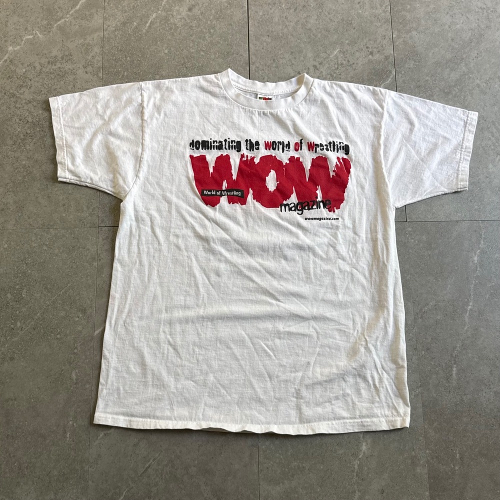Vintage WOW World of Wrestling Magazine T-Shirt XL